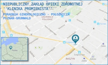 PORADNIA GINEKOLOGICZNO - POŁOŻNICZA - NIEPUBLICZNY ZAKŁAD OPIEKI ZDROWOTNEJ ''KLINIKA PROMIENISTA'' - PROMIENISTA 98,  POZNAŃ-GRUNWALD