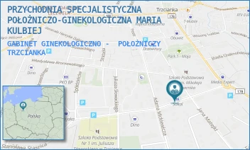 GABINET GINEKOLOGICZNO -  POŁOŻNICZY - PRZYCHODNIA SPECJALISTYCZNA POŁOŻNICZO-GINEKOLOGICZNA MARIA KULBIEJ - STASZICA 12,  TRZCIANKA