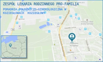 PORADNIA POŁOŻNICZO-GINEKOLOGICZNA W KOZIEGŁOWACH - ZESPÓŁ LEKARZA RODZINNEGO PRO-FAMILIA - OSIEDLE LEŚNE 7F,  KOZIEGŁOWY