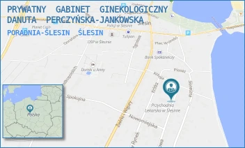 PORADNIA-ŚLESIN - PRYWATNY  GABINET  GINEKOLOGICZNY  DANUTA  PERCZYŃSKA-JANKOWSKA - TARGOWA 23,  ŚLESIN