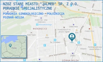 PORADNIA GINEKOLOGICZNO- POŁOŻNICZA - NZOZ STARE MIASTO "JALMED" SP. Z O.O. PORADNIE SPECJALISTYCZNE - RÓŻANA 13/1,  POZNAŃ-WILDA