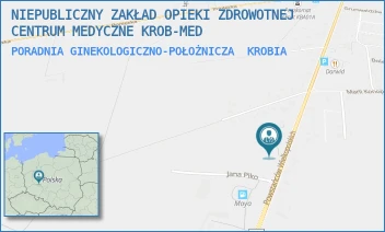 PORADNIA GINEKOLOGICZNO-POŁOŻNICZA - NIEPUBLICZNY ZAKŁAD OPIEKI ZDROWOTNEJ CENTRUM MEDYCZNE KROB-MED - POWSTAŃCÓW WLKP 95E,  KROBIA