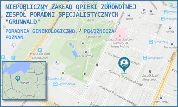 PORADNIA GINEKOLOGICZNO - POŁOŻNICZA - NIEPUBLICZNY ZAKŁAD OPIEKI ZDROWOTNEJ ZESPÓŁ PORADNI SPECJALISTYCZNYCH "GRUNWALD" - KASPRZAKA 16,  POZNAŃ