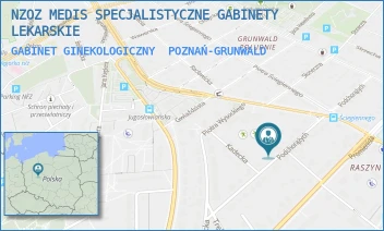 GABINET GINEKOLOGICZNY - NZOZ MEDIS SPECJALISTYCZNE GABINETY LEKARSKIE - PODCHORĄŻYCH 32,  POZNAŃ-GRUNWALD
