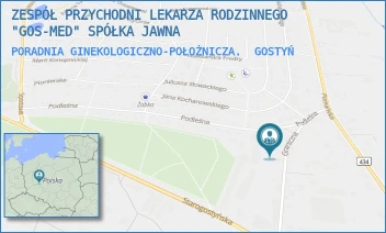 PORADNIA GINEKOLOGICZNO-POŁOŻNICZA. - ZESPÓŁ PRZYCHODNI LEKARZA RODZINNEGO "GOS-MED" SPÓŁKA JAWNA - GRANICZNA 4,  GOSTYŃ