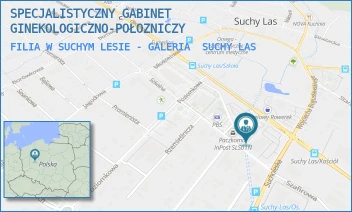 FILIA W SUCHYM LESIE - GALERIA - SPECJALISTYCZNY GABINET GINEKOLOGICZNO-POŁOZNICZY - OBORNICKA 85,  SUCHY LAS