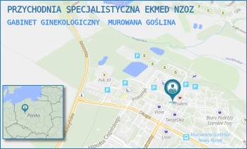 GABINET GINEKOLOGICZNY - PRZYCHODNIA SPECJALISTYCZNA EKMED NZOZ - OS. ZIELONE WZGÓRZA, KRĘTA 31,  MUROWANA GOŚLINA