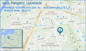 PORADNIA GINEKOLOGICZNA OS. RZECZYPOSPOLITEJ 6 - GAJA PORADNIE LEKARSKIE - RZECZYPOSPOLITEJ 6,  POZNAŃ-NOWE MIASTO
