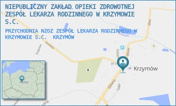 PRZYCHODNIA NZOZ ZESPÓŁ LEKARZA RODZINNEGO W KRZYMOWIE S.C. - NIEPUBLICZNY ZAKŁAD OPIEKI ZDROWOTNEJ ZESPÓŁ LEKARZA RODZINNEGO W KRZYMOWIE S.C. - GŁÓWNA 17,  KRZYMÓW