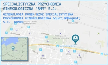 GINEKOLOGIA KONIN NZOZ SPECJALISTYCZNA PRZYCHODNIA GINEKOLOGICZNA "BMM" S.C. - SPECJALISTYCZNA PRZYCHODNIA GINEKOLOGICZNA "BMM" S.J. - SPÓŁDZIELCÓW 46/9P,  KONIN