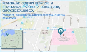 PORADNIA POŁOŻNICZO-GINEKOLOGICZNA-CHOPINA - REGIONALNE CENTRUM MEDYCZNE W BIAŁOGARDZIE SPÓŁKA Z OGRANICZONĄ ODPOWIEDZIALNOŚCIĄ - CHOPINA 29,  BIAŁOGARD