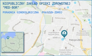 PORADNIA GINEKOLOGICZNA - NIEPUBLICZNY ZAKŁAD OPIEKI ZDROWOTNEJ "MED-BOR" - GRUNWALDZKA 6,  POŁCZYN-ZDRÓJ