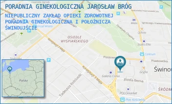 NIEPUBLICZNY ZAKŁAD OPIEKI ZDROWOTNEJ PORADNIA GINEKOLOGICZNA I POŁOŻNICZA - PORADNIA GINEKOLOGICZNA JAROSŁAW BRÓG - DĄBROWSKIEGO 4/124,  ŚWINOUJŚCIE