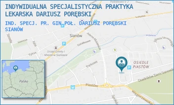 IND. SPECJ. PR. GIN.POŁ. DARIUSZ PORĘBSKI - INDYWIDUALNA SPECJALISTYCZNA PRAKTYKA LEKARSKA DARIUSZ PORĘBSKI - SŁOWACKIEGO 3A,  SIANÓW