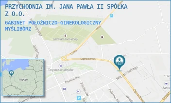 GABINET POŁOŻNICZO-GINEKOLOGICZNY - PRZYCHODNIA IM. JANA PAWŁA II SPÓŁKA Z O.O. - OGRODOWA 9,  MYŚLIBÓRZ