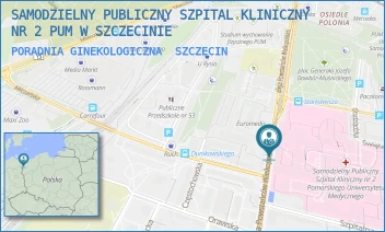PORADNIA GINEKOLOGICZNA - UNIWERSYTECKI SZPITAL KLINICZNY NR 2 PUM W SZCZECINIE - POWSTAŃCÓW WLKP. 72,  SZCZECIN