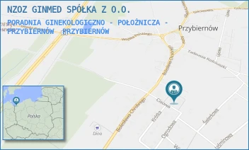 PORADNIA GINEKOLOGICZNO - POŁOŻNICZA - PRZYBIERNÓW - NZOZ GINMED SPÓŁKA Z O.O. - CISOWA 3,  PRZYBIERNÓW