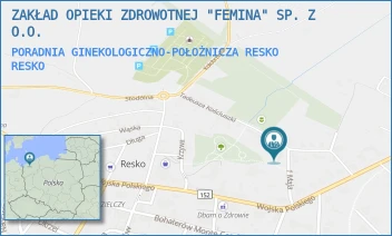 PORADNIA GINEKOLOGICZNO-POŁOŻNICZA RESKO - ZAKŁAD OPIEKI ZDROWOTNEJ "FEMINA" SP. Z O.O. - 1-GO MAJA 5,  RESKO