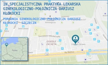 PORADNIA GINEKOLOGICZNO-POŁOŻNICZA DARIUSZ KŁOKOCKI - IN.SPECJALISTYCZNA PRAKTYKA LEKARSKA GINEKOLOGICZNO-POŁOŻNICZA DARIUSZ KŁOKOCKI - KU. SŁOŃCU 23/24,  SZCZECIN
