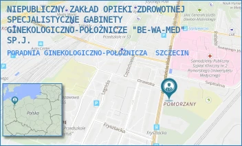 PORADNIA GINEKOLOGICZNO-POŁOŻNICZA - NIEPUBLICZNY ZAKŁAD OPIEKI ZDROWOTNEJ SPECJALISTYCZNE GABINETY GINEKOLOGICZNO-POŁOŻNICZE "BE-WA-MED" SP.J. - POWSTAŃCÓW WIELKOPOL. 66/68,  SZCZECIN