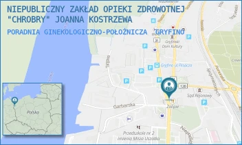 PORADNIA GINEKOLOGICZNO-POŁOŻNICZA - NIEPUBLICZNY ZAKŁAD OPIEKI ZDROWOTNEJ "CHROBRY" JOANNA KOSTRZEWA - BOL. CHROBREGO 52,  GRYFINO