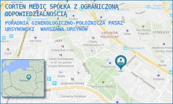 PORADNIA GINEKOLOGICZNO-POŁOŻNICZA PASAŻ URSYNOWSKI - CORTEN MEDIC SPÓŁKA Z OGRANICZONĄ ODPOWIEDZIALNOŚCIĄ - PASAŻ URSYNOWSKI 9,  WARSZAWA URSYNÓW