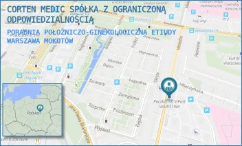 PORADNIA POŁOŻNICZO-GINEKOLOGICZNA ETIUDY - CORTEN MEDIC SPÓŁKA Z OGRANICZONĄ ODPOWIEDZIALNOŚCIĄ - ETIUDY REWOLUCYJNEJ 48,  WARSZAWA MOKOTÓW