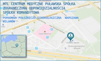 PORADNIA POŁOŻNICZO-GINEKOLOGICZNA - MTL CENTRUM MEDYCZNE PUŁAWSKA SPÓŁKA ZOGRANICZONĄ ODPOWIEDZIALNOŚCIĄ SPÓŁKA KOMANDYTOWA - ALEJA RZECZYPOSPOLITEJ 1,  WARSZAWA WILANÓW