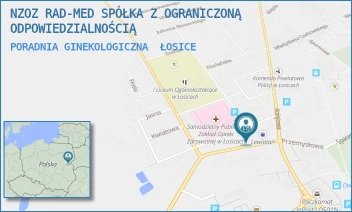 PORADNIA GINEKOLOGICZNA - NZOZ RAD-MED SPÓŁKA Z OGRANICZONĄ ODPOWIEDZIALNOŚCIĄ - SIEDLECKA 20A,  ŁOSICE