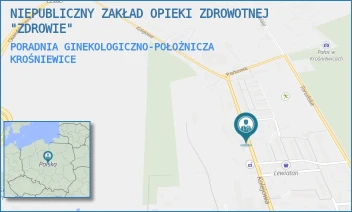 PORADNIA GINEKOLOGICZNO-POŁOŻNICZA - NIEPUBLICZNY ZAKŁAD OPIEKI ZDROWOTNEJ "ZDROWIE" - UL. KOLEJOWA 23,  KROŚNIEWICE