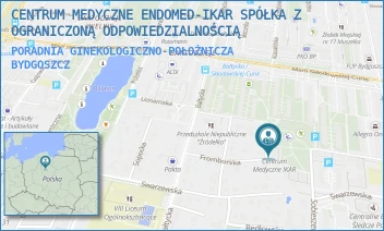 PORADNIA GINEKOLOGICZNO-POŁOŻNICZA - CENTRUM MEDYCZNE ENDOMED-IKAR SPÓŁKA Z OGRANICZONĄ ODPOWIEDZIALNOŚCIĄ - FROMBORSKA 18,  BYDGOSZCZ